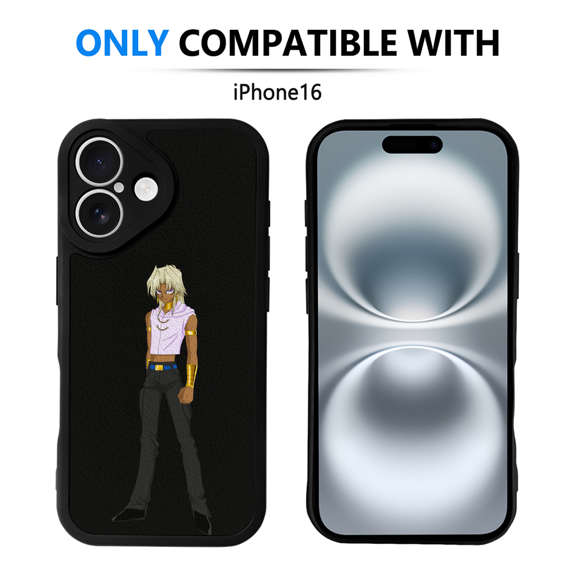 遊☆戯☆王 Yu-Gi-Oh! 【iPhone 16シリーズ対応】シリコンスマホケース（レザー調） 材質：シリコン